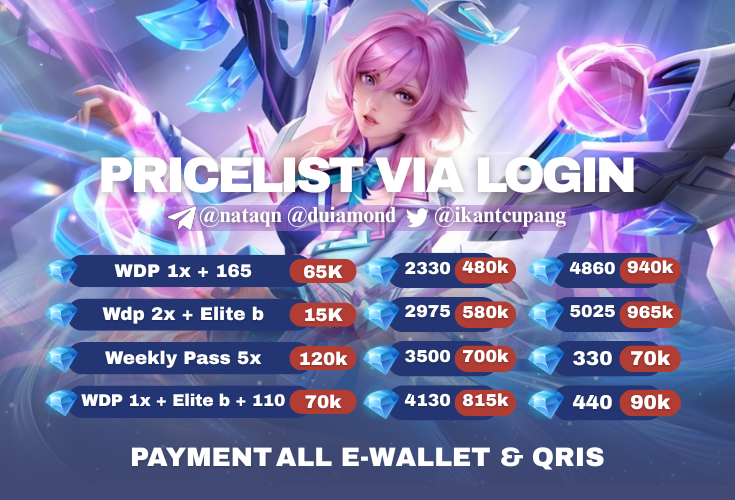 ikantcupang's tweet image. Pricelist diamond via login