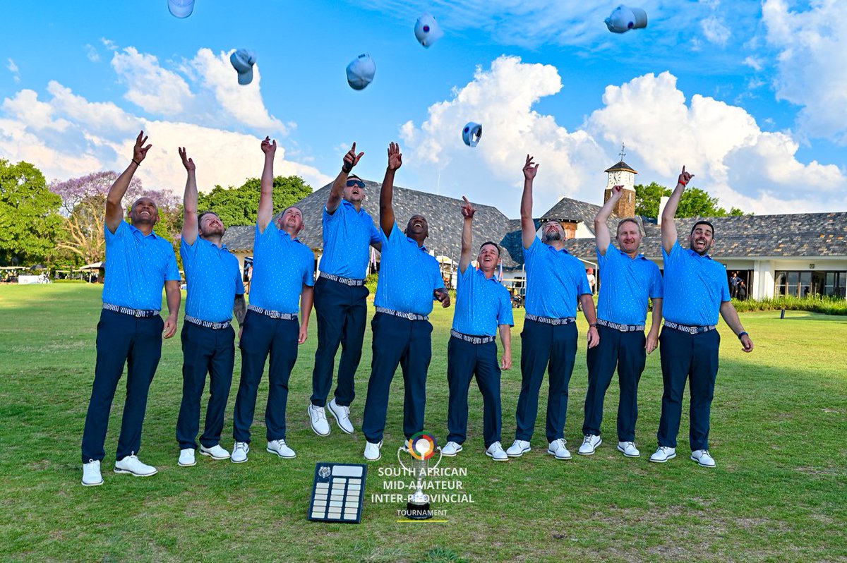 GolfRSA's tweet image. Pure joy. Proud team. Perfect finish.

Gauteng North celebrate their 2025 SA Mid-Amateur IPT victory at @Royal_JHB_Golf!
#golfrsa #midamipt #daisies #WinningMoments