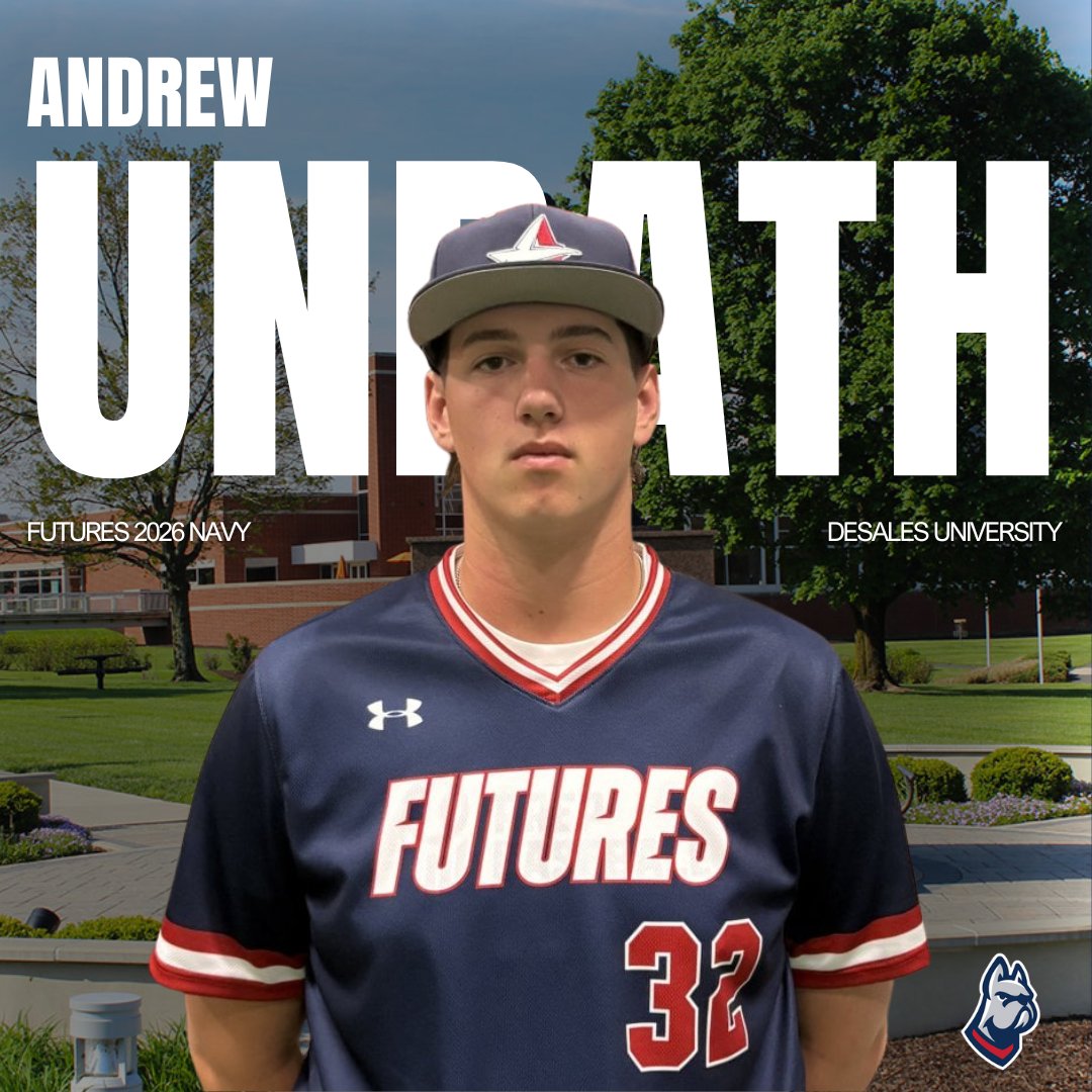 FuturesProgram's tweet image. Congrats to #futures '26 LHP Andrew Unrath (@AUnrath2026) on his commitment to DeSales University!
@DSU_Baseball 
@WoodVikingsBSBL 
@AllStarBaseball