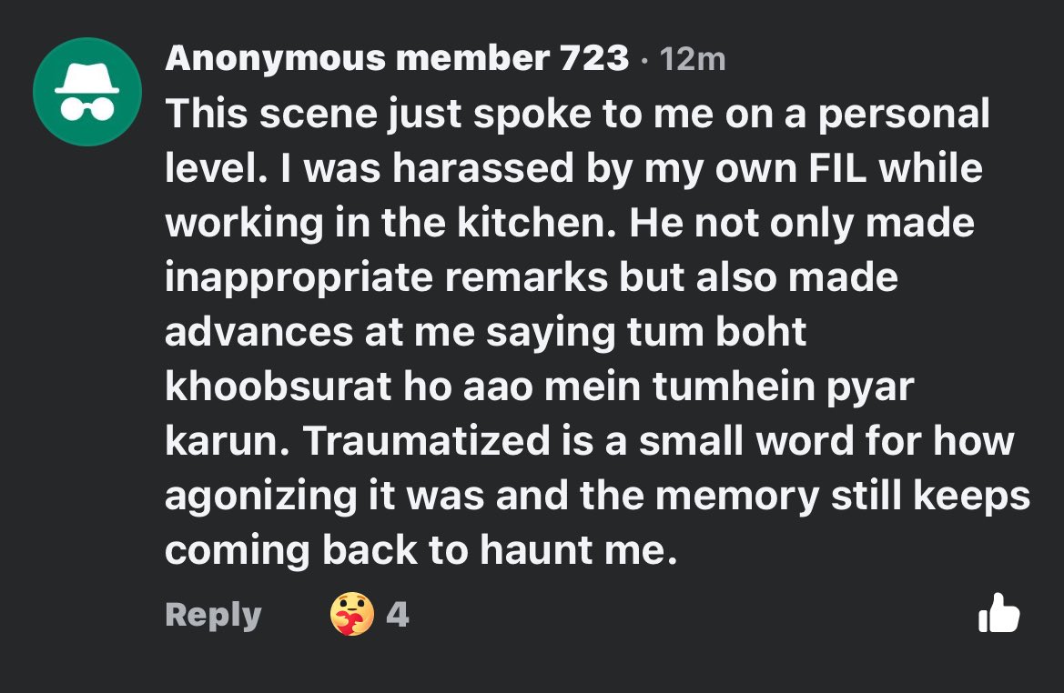 IfrahAyzal's tweet image. The recent episode of #JammaTaqseem hit hard.
A girl’s hints about her cousin’s harassment were ignored — until her uncle caught him red-handed.

Many women said they’ve faced the same in joint families.
We need to start listening and believing them.

#PakistaniDrama #RealityChec