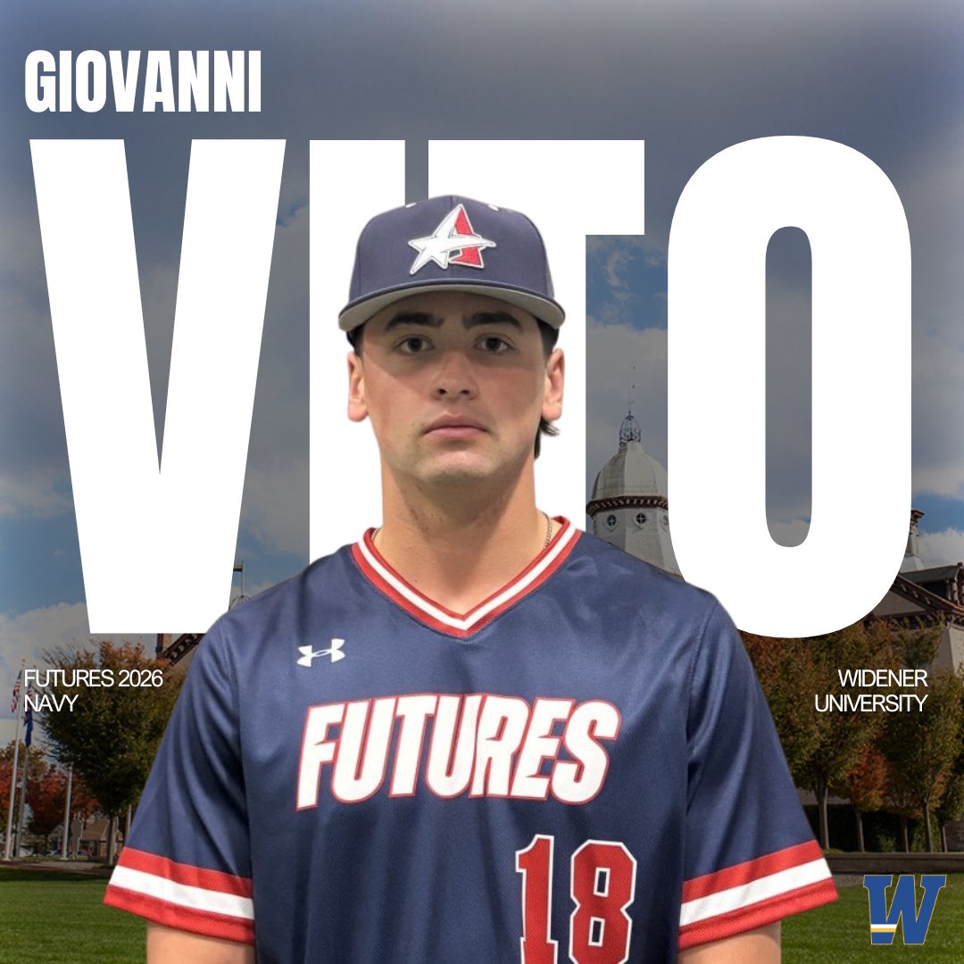 FuturesProgram's tweet image. Congrats to #futures '26 1B Giovanni Vito (@GiovanniVito18) on his commitment to Widener University! 
@WidenerBaseball 
@AllStarBaseball