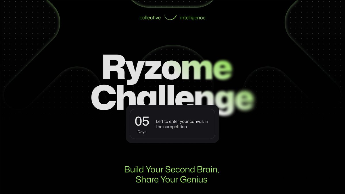 5 days left to turn your ideas into impact 🌟
The Ryzome Challenge ends soon - don’t miss out on 250,000 ARC in prizes.

👉 ryzome.ai/challenge