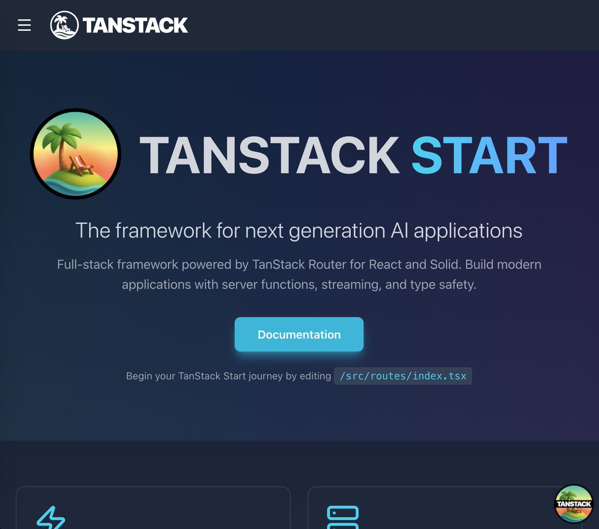 tannerlinsley's tweet image. You may *think* this is just @Tan_Stack Start&apos;s default demo app, and you&apos;d be right...

But it&apos;s inside @astrodotbuild