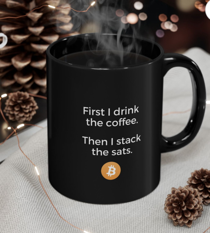 People that are selling bitcoin right now are crazy. This is my morning routine 
wicksngifts.printify.me/product/236956…