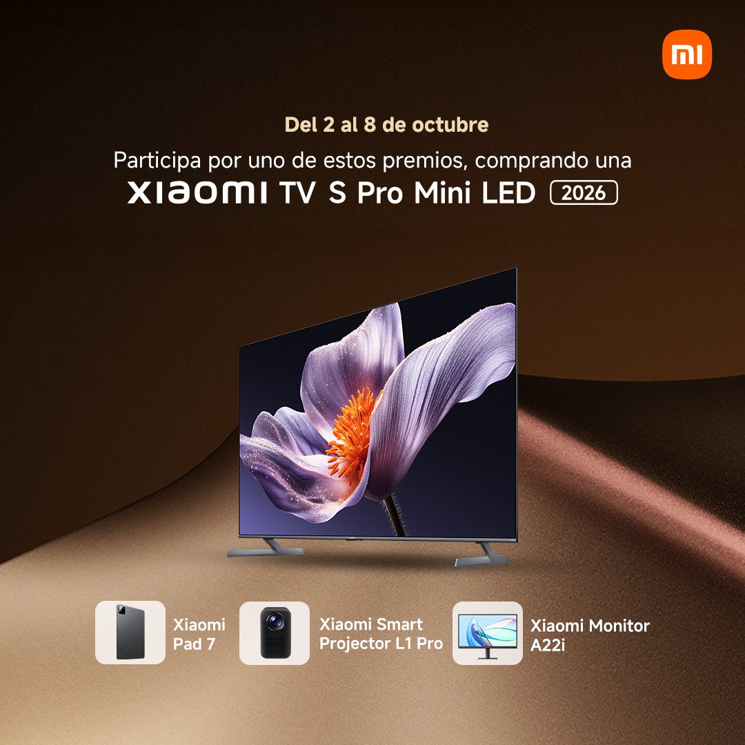 XiaomiChile's tweet photo. ✨ ¡#SmartDays llegó con todo! ✨
Prepárate para vivir la experiencia #Xiaomi al máximo con ofertas imperdibles en tus productos favoritos.
Y además... ¡participa en sorteos exclusivos solo por comprar durante el #Cyber! 🎁💥
👉 Descubre todas las promociones aquí: https://t.co/V42hEuX2hW