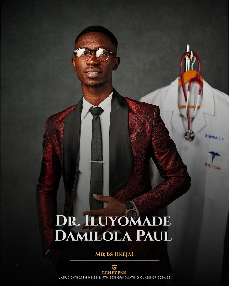 dharmosy1's tweet image. In the heartbeat between struggle and grace,
I sowed resilience, watered with faith, and harvested my dream ••••Reintroducing
Dr Iluyomade Damilola MB;BS Ikeja.