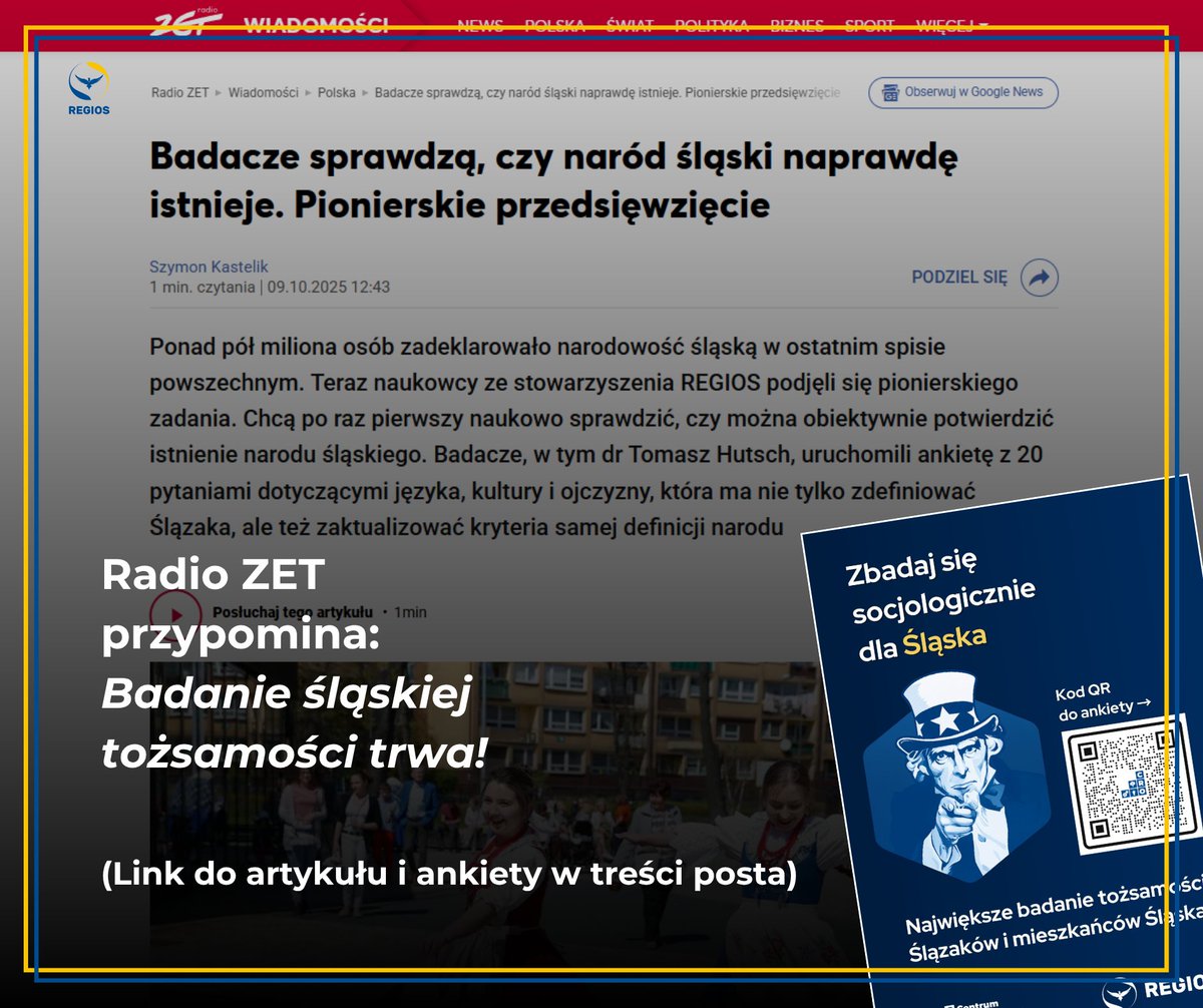 regiosorgpl's tweet photo. Podając za @RadioZET_NEWS przypominamy, że ankieta Centrum Regionalizmu Obywatelskiego jest wciąż aktywna i można ją wypełnić. 
Ankieta: https://t.co/3wX9jwCQGZ
Artykuł: https://t.co/xSdC1xhBS3 https://t.co/r376uuUTb9
