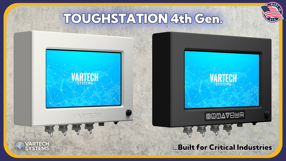 VartechSystems's tweet image. Built for critical industries.
Rugged. Reliable. Redesigned.
The new ToughStation 4th Gen by VarTech Systems delivers sealed protection, Intel 13th Gen power, and washdown-ready design for demanding environments.
vartechsystems.com/products/tough…
#ToughStation #Rugged #VarTechSystems