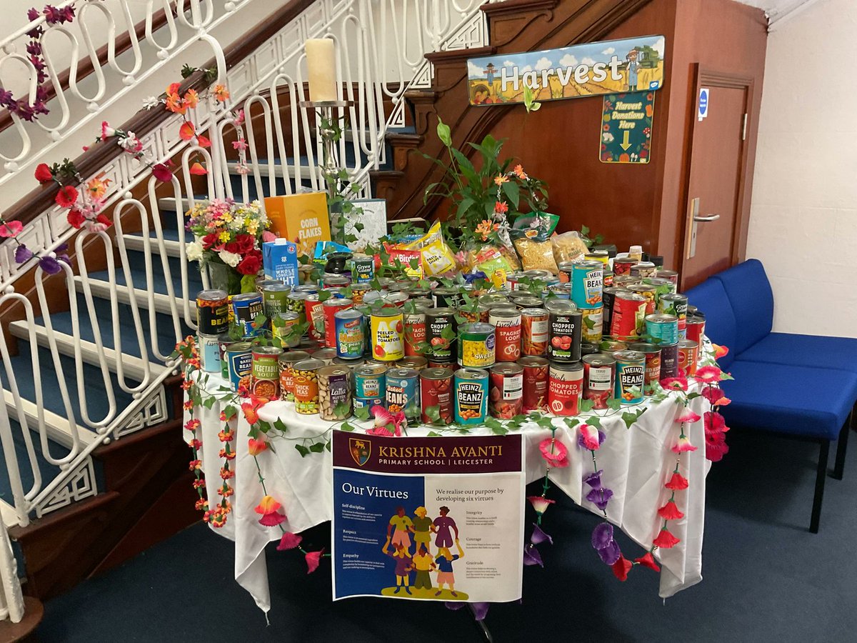 A heartfelt thank you to all parents/ families for your tremendous support and generosity towards the Harvest donations. These donations will be sent to the Leicester South Food Bank, 
Your kindness makes a real difference. Thank you once again for your continued support!