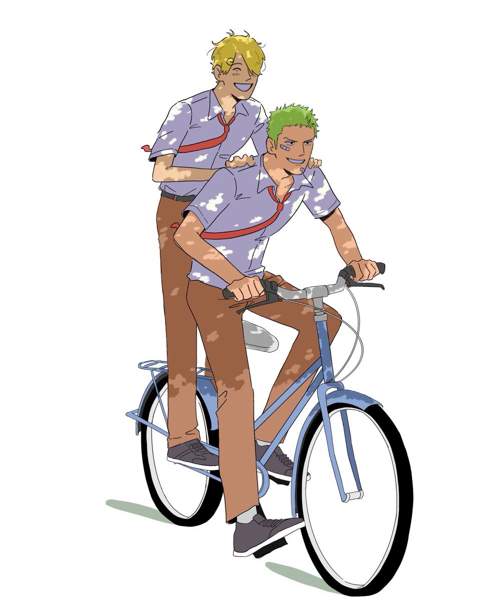 They're cute when they smile 😄

#zosan #ゾロサン