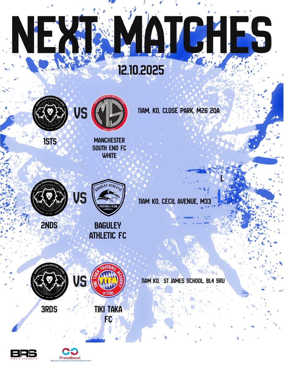 County cup action for 1sts and 2nds as both team look to progress to the next round, 3rd team looking to maintain their unbeaten start to the season.