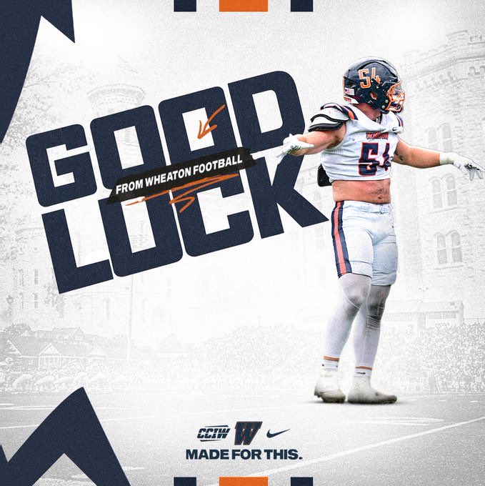 Thank you <a href="/CoachCSmith__/">Chase Smith</a> and <a href="/WheatonFB/">Wheaton Football</a> for the goodluck!!