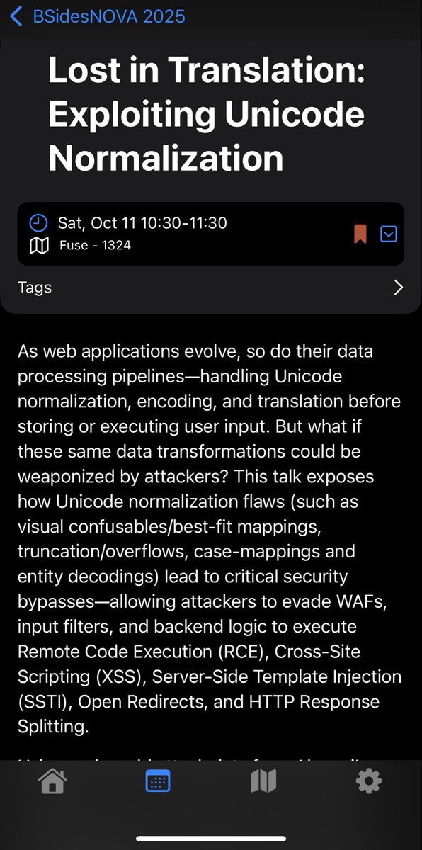 ryancbarnett's tweet photo. Reminder to update your #HackerTracker app and load the @BSides_NoVA agenda for tomorrow!
Oh yeah and don’t forget to bookmark and attend @4ng3lhacker and I’s talk tomorrow at 10:30am! https://t.co/4afd7vKt3I
