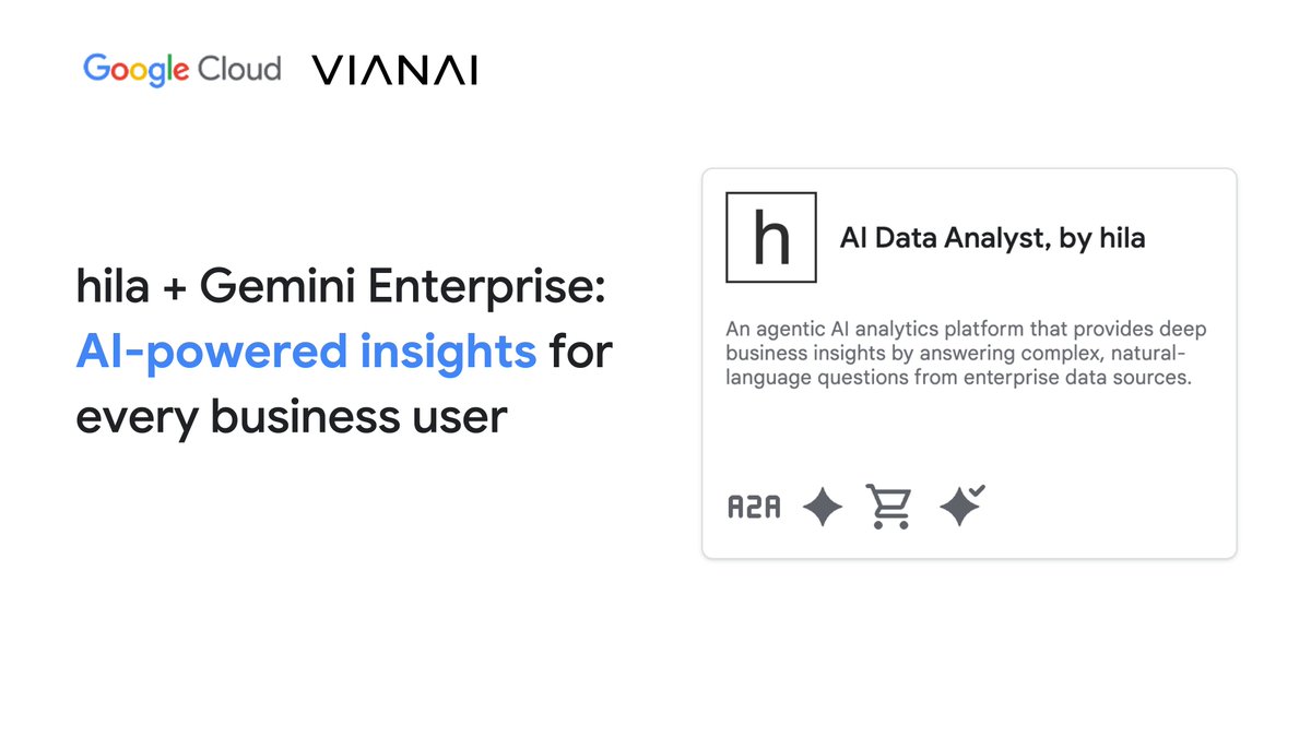 VianaiSystems's tweet image. 68% of enterprise data remains unanalyzed, per the IBM Data Differentiator Report. 
 
Not if you use hila, your very own AI Data Analyst. hila gets to all your data, across systems, and gives you business insights to the most complex questions. In minutes.

hila is now available…