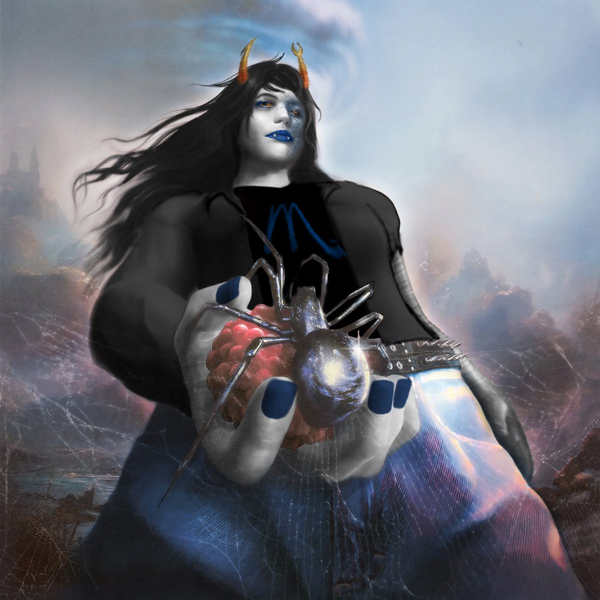 rorianor's tweet photo. bladee oomfs. do you see the vision. #vriskaserket #homestuck #spiderr https://t.co/YWWBujiMwD