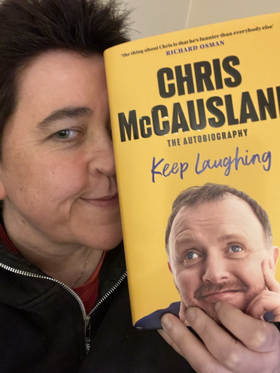 When we met in May in St Albans you told me about the little bean bag tray thing you’d purchased to assist in writing your autobiography whilst Graham drove you around on tour. So thrilled to have the book in my hands - it’s a great read so far! X <a href="/chrismccausland/">Chris McCausland 📖 "Keep Laughing" OUT NOW!</a>