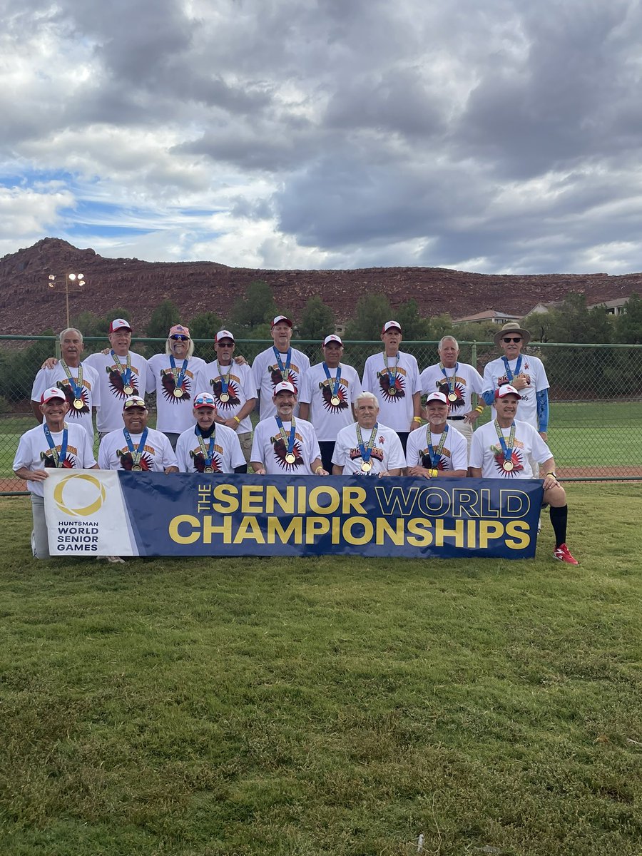 chuckm4's tweet photo. Senior World Games Gold Medal winners!  70 &amp; over major division. Undefeated!  St. George Utah! https://t.co/ZYhSPyqSbW