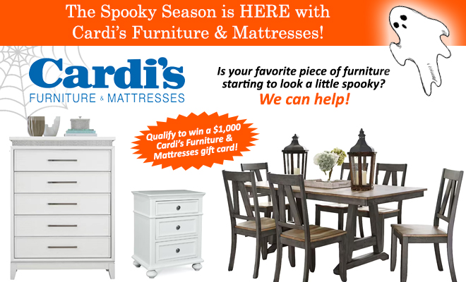Is your favorite piece of furniture starting to look a little spooky? This Halloween 99.9 The Q is teaming up with #Cardi’s Furniture &amp; Mattresses to help you treat yourself—and update that scary-looking furniture or mattress!
capecod.com/promotion/the-…