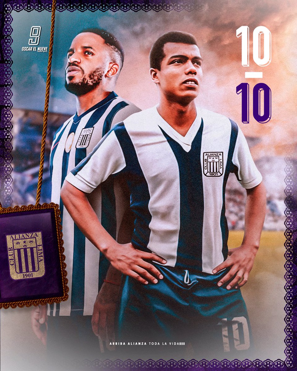 Hoy es 🔟 del 🔟
🔝⚽️💜🤍💜
#AlianzaLima #10deOctubre