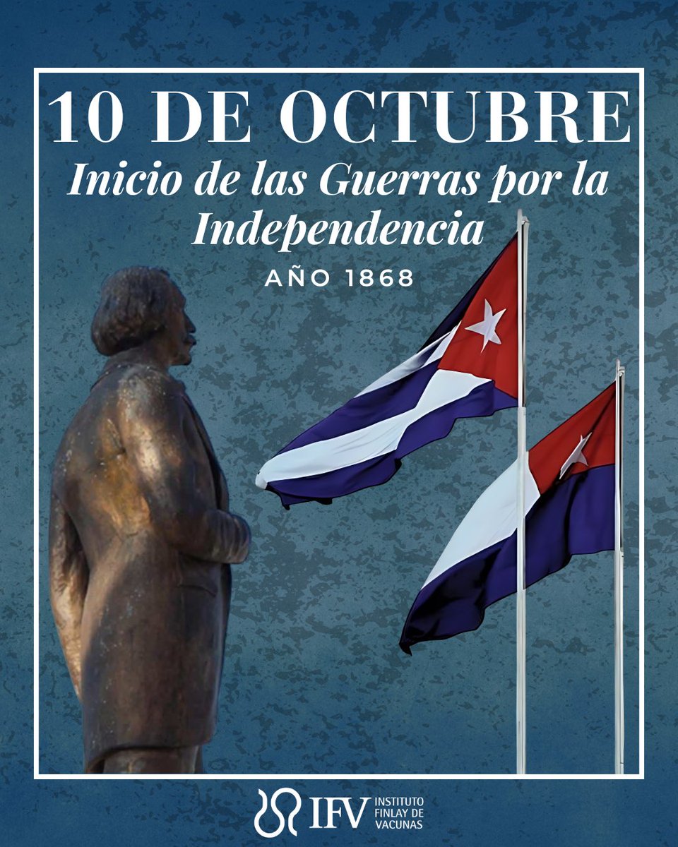 Trasciende en el historia de #Cuba este #10deOctubre de 1868, cuando Carlos Manuel de Céspedes, El Padre de la Patria, proclamó el inicio de las gestas por la independencia y la libertad de Cuba. Gesto patriótico que encendió la llama de la independencia nacional.