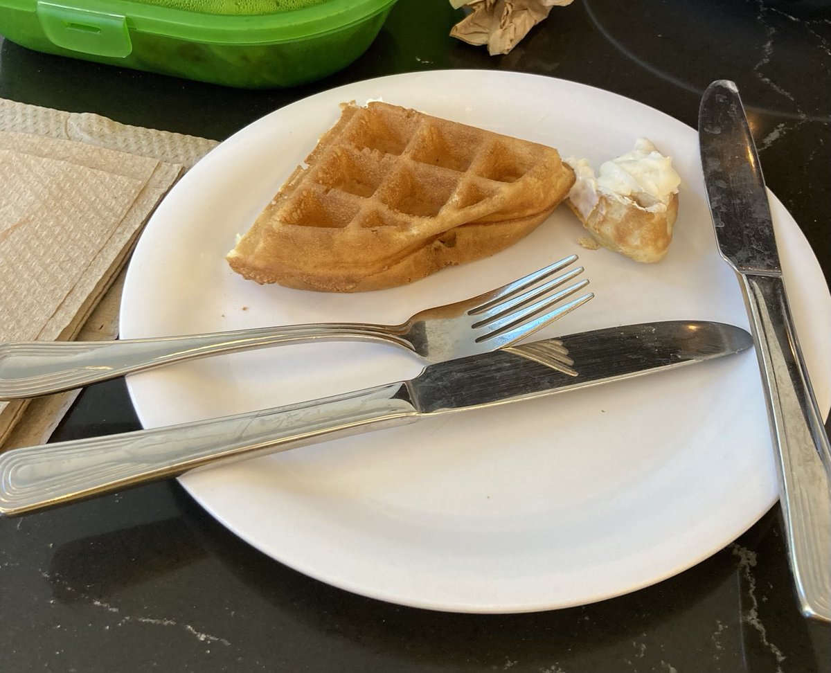 JulieSnackGuru's tweet photo. Dented during the process of dislodging my precious waffle from the maker 🧇 The imperfections makes it all the more delicious 😋 https://t.co/Z2fRReUEYs