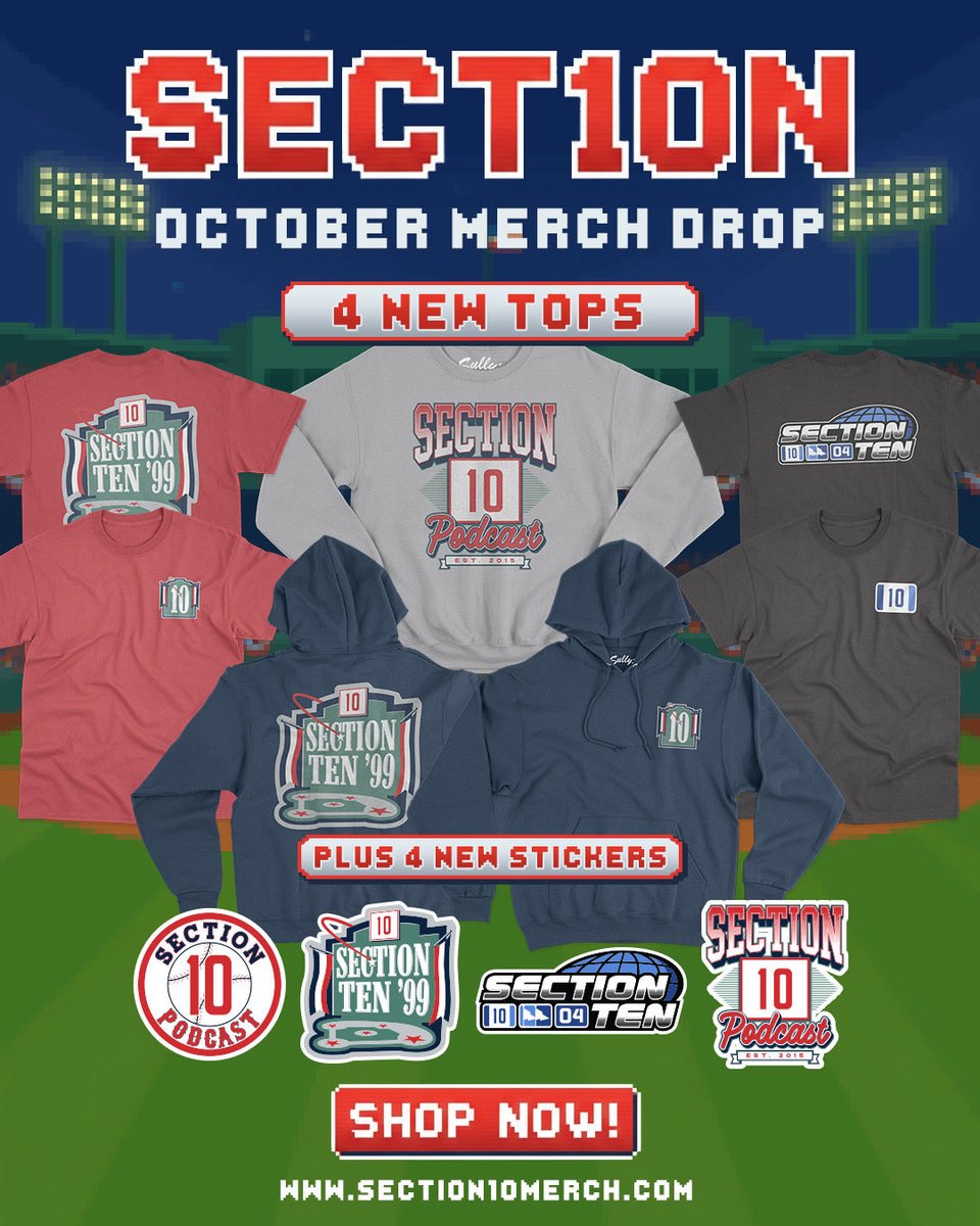 Section10Pod's tweet image. 🚨NEW MERCH DROP IS HERE!🚨

The 10 goes vintage 📹

Orders ship out October 24 🤝

section10merch.com