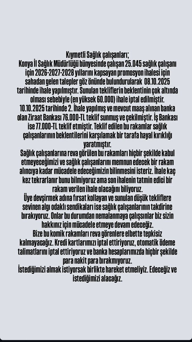 Sağlık çalışanlarına reva görenlere inat, kredi kartılarını kapat, otomatik ödemeleri iptal et...
#SaglikliBankaPromosyonu