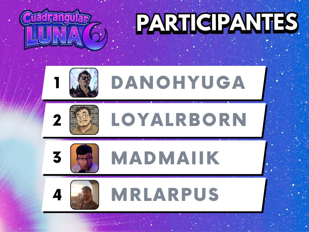 DanoHyuga (@danohyuga) on Twitter photo El día de mañana iniciamos un nuevo Randomlocke.
Estaremos en un cuadrangular con estos peligrosos!
<a href="/LoyalRBorn/">LoyalRBorn</a> <a href="/madmaiik_/">MadMaiik 火</a> <a href="/mrlarpusttv/">MrLarpusGaymer</a>
Alola y el Pokémon Luna nos espera! El día de mañana iniciamos un nuevo Randomlocke.
Estaremos en un cuadrangular con estos peligrosos!
<a href="/LoyalRBorn/">LoyalRBorn</a> <a href="/madmaiik_/">MadMaiik 火</a> <a href="/mrlarpusttv/">MrLarpusGaymer</a>
Alola y el Pokémon Luna nos espera!