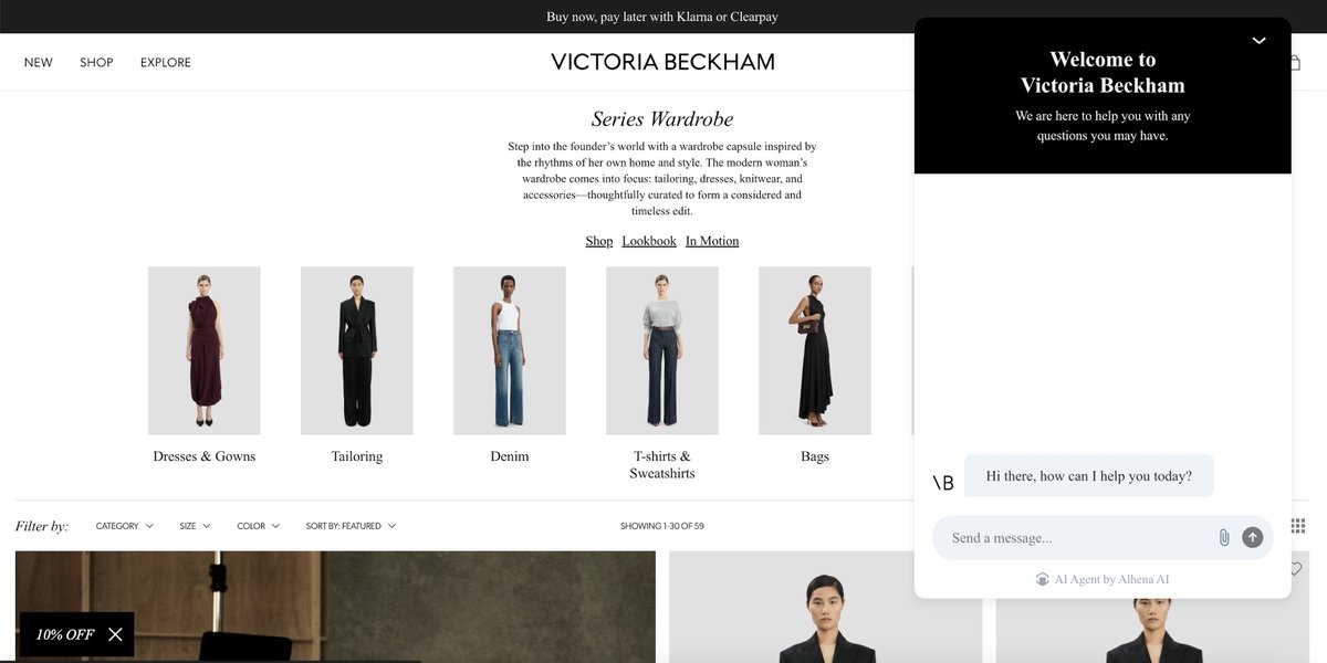 dubeyism's tweet photo. Congratulations to Victoria & the @victoriabeckham  team on the new Netflix documentary.

When culture drops, shoppers don’t search; they engage in delightful new ways.  

On https://t.co/1KPxYUj8Hx, the AI concierge by @alhena_ai  lets you ask for a look from any scene and shop it (or the closest match). Try it on-site.

#VictoriaBeckham #AIShopping