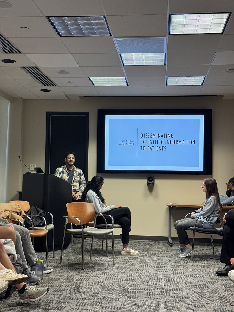 Fantastic seminar last night led by MS4 Papai Kar on Disseminating Scientific Information to Patients. Interactive and passionate discussions from all!

#PhysicianScientist

<a href="/PittHealthSci/">Pitt Health Sciences</a> <a href="/PittTweet/">University of Pittsburgh</a> <a href="/UPMC/">UPMC</a>