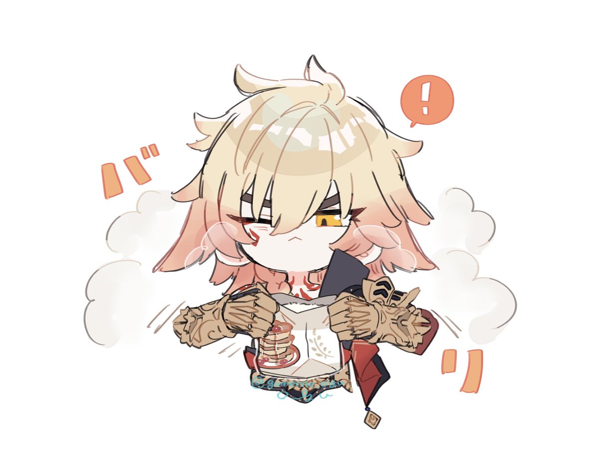 勢いよく袋を開けて粉に襲われるもすちゃんいてほしい