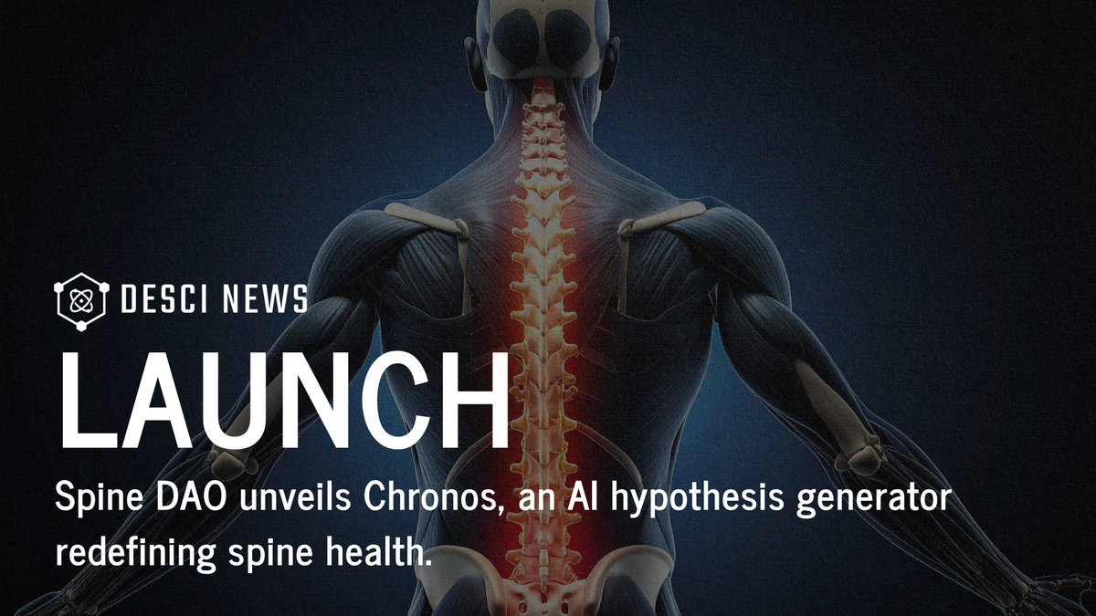 DeSciNews's tweet image. Ancient medicine meets machine intelligence.

@Spine_DAO’s new AI hypothesis generator, Chronos, turns centuries of healing knowledge into next-gen spine research. A fusion of wisdom and data shaping new therapeutics.

The past might just heal the future.