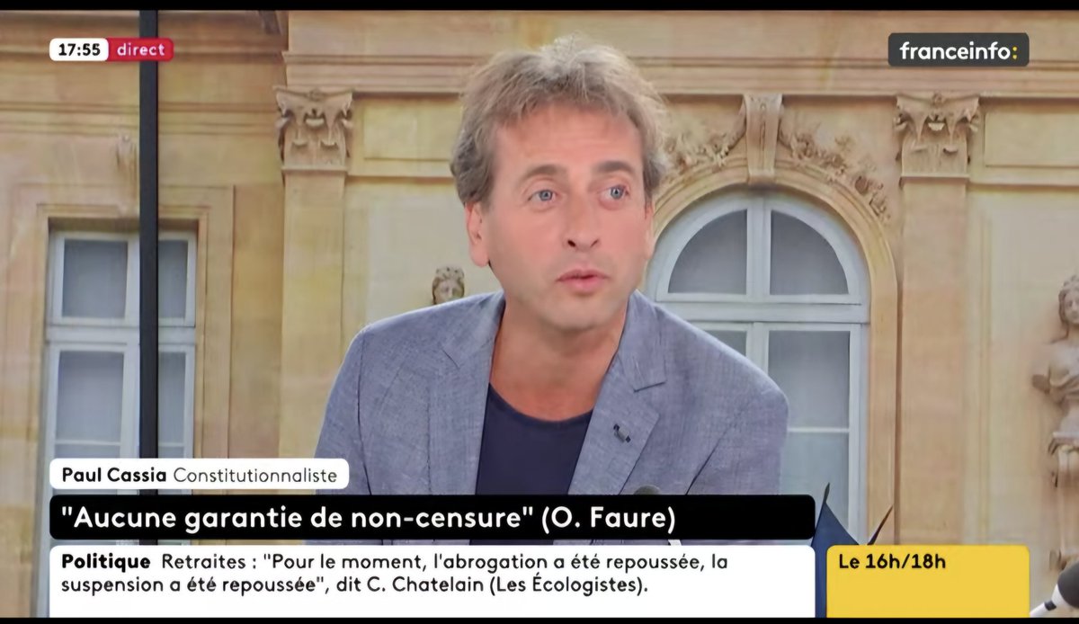 Sur <a href="/franceinfo/">franceinfo</a> : les palinodies politiciennes depuis la #dissolution, exacerbées par le temps mis à nommer un Xème Premier ministre, évoquent les derniers mots de Becket dans En attendant Godot :

"Vladimir : Alors, on y va ?
Estragon : Allons-y.
         Ils ne bougent pas."