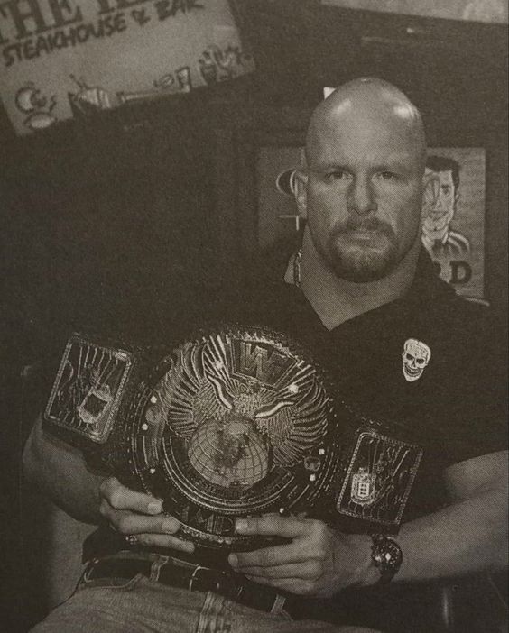 Stone Cold and the classic Big Eagle belt 🙌🏻