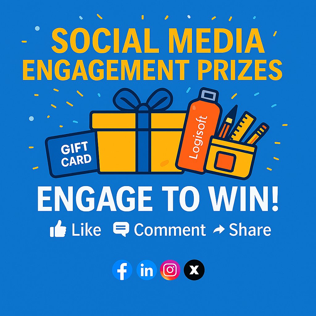 LogisoftCom's tweet image. We kicked off our Social Media Engagement Competition last month, and you could win big! 🏆
Every other month, we’re giving away prizes! Every interaction = 1 entry. The more you like, comment or share, the better your chances!
 Let’s get social—and win! 🎁

#edtech