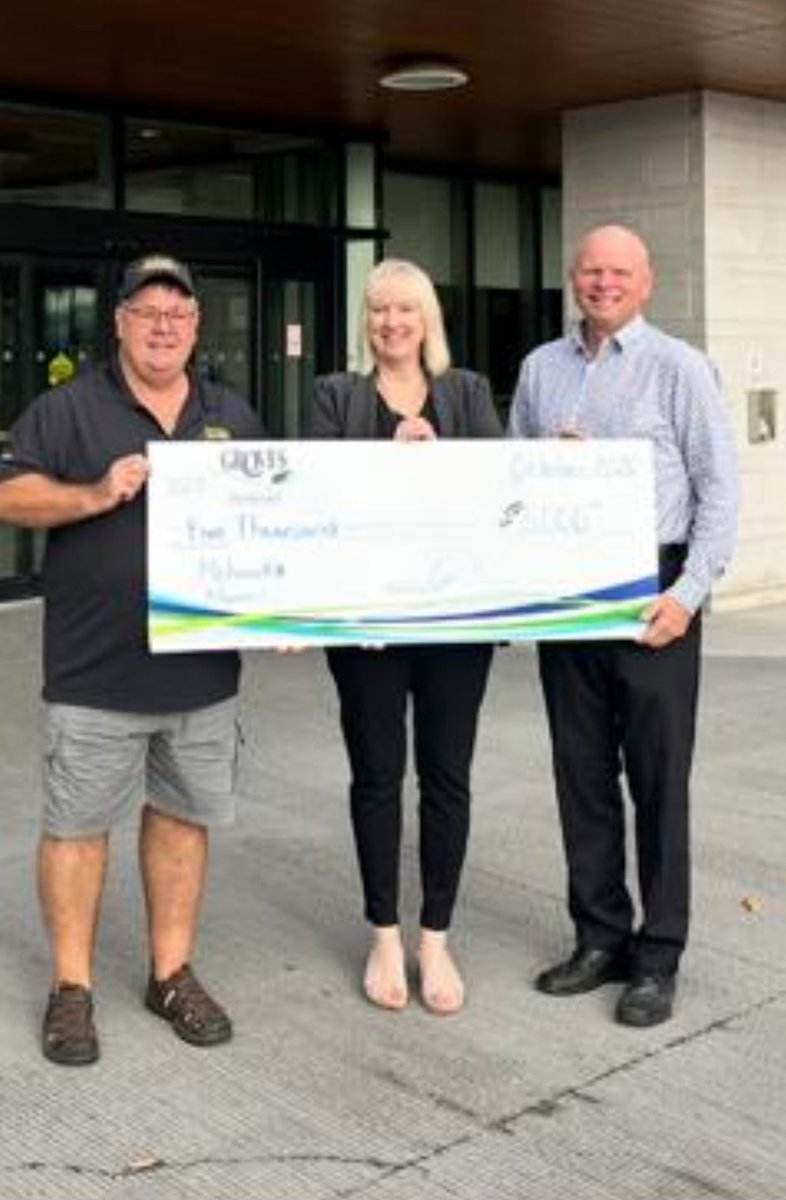 groveshospital Mohawks Alumni stopped by Groves Hospital Foundation to present a $5,000 donation to fund the needs of the hospital. The Mohawks Alumni host various events throughout the year.