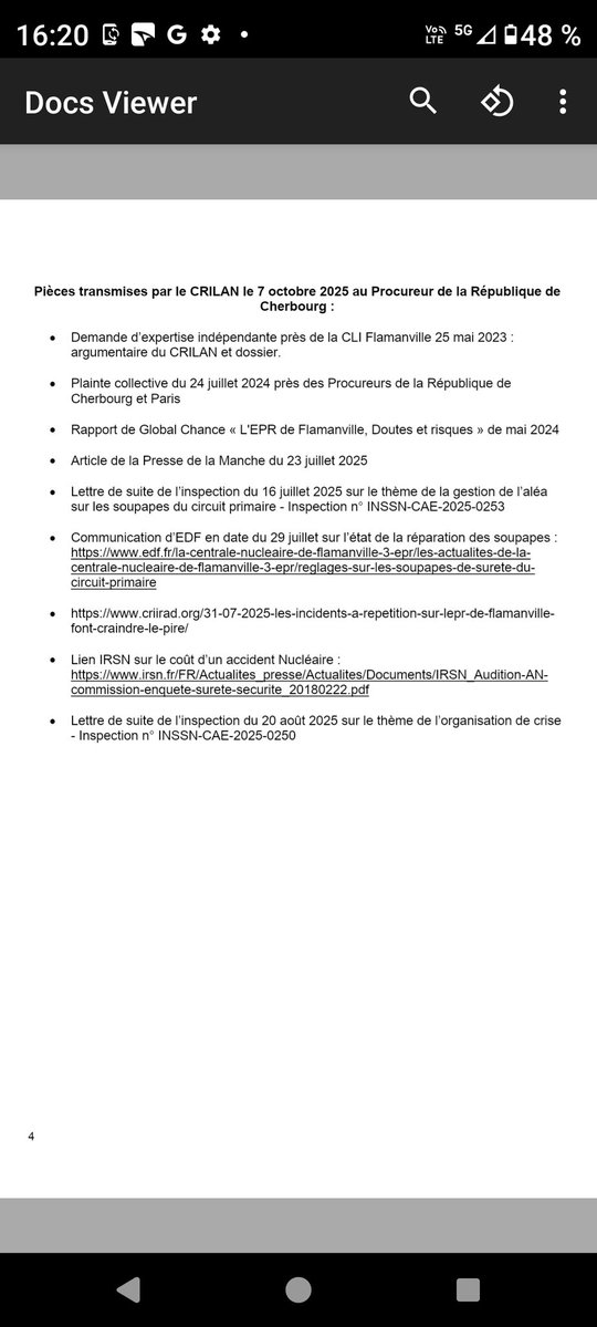FrenchJeanGuy1's tweet image. EPR Flamanville nucléaire 
Pi
↕️si vs n&apos;êtes pas entré dans leur lien, l&apos;ecran CRILAN de la 4° page du pdf.

Je crains qu&apos;#ASN ayant accepté un délai très prolongé pour le changement du couvercle prévu dès 2024, l&apos;@ASNR_FR a à nouveau pondu un rapport lénifiant sur ces soupapes🤔
