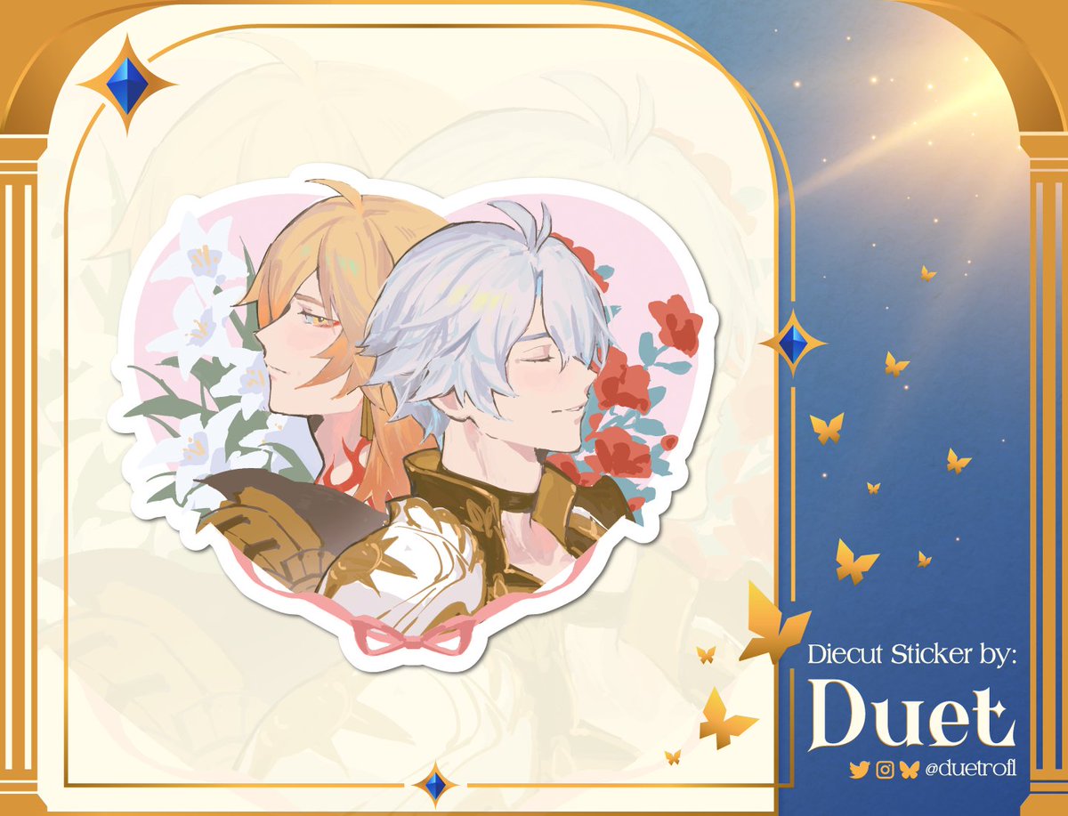 🌟 Merchandise Showcase ⊹₊ Diecut Sticker 🌟

Another item we offer is this ravishing sticker designed by <a href="/duetrofl/">lena 🔜 kumoricon K11</a> ♡(˶⎚⩊⎚˶) There is a word for "yearning" in the Kremnoan language.

Pre-orders open on October 22nd!