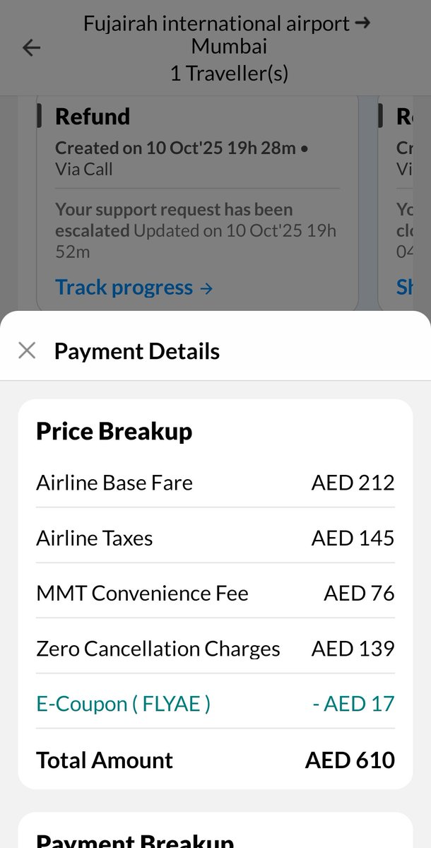 How the Make my trip making their customer fool. Taken 139aed for zero Cancellation but still deducted 300 aed