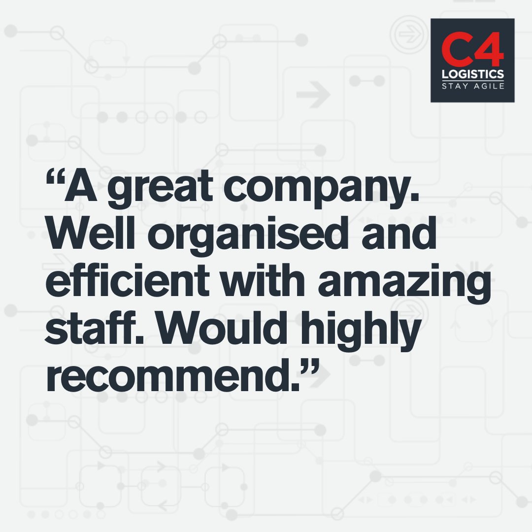 C4Logistics's tweet image. Well organised. Efficient. Backed by amazing people.
That’s how we want every client to describe their experience with us.

In logistics, systems matter. But people matter more.

#ClientReview #TeamExcellence #EfficientLogistics #TrustedPartner #CustomerSatisfaction