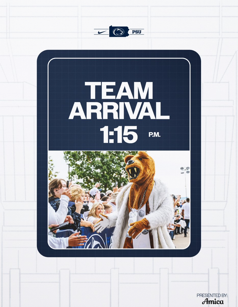 Cheer on your Nittany Lions on Curtin Road at 1:15 p.m. 🦁

#WeAre