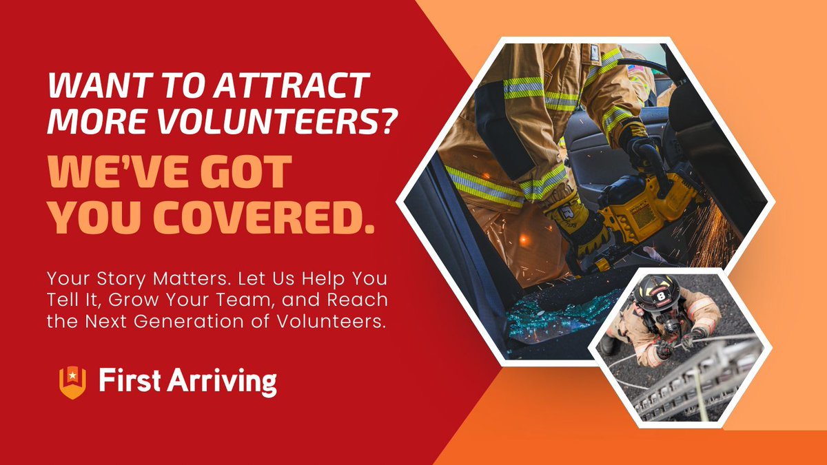 Want to attract more volunteers? <a href="/FirstArriving/">First Arriving</a> has you covered.

First Arriving helps fire &amp; EMS agencies recruit with proven strategies — from targeted campaigns &amp; modern websites to content that connects with your community.

Ready to recruit? 👉  bit.ly/FA-Post-Oct-25