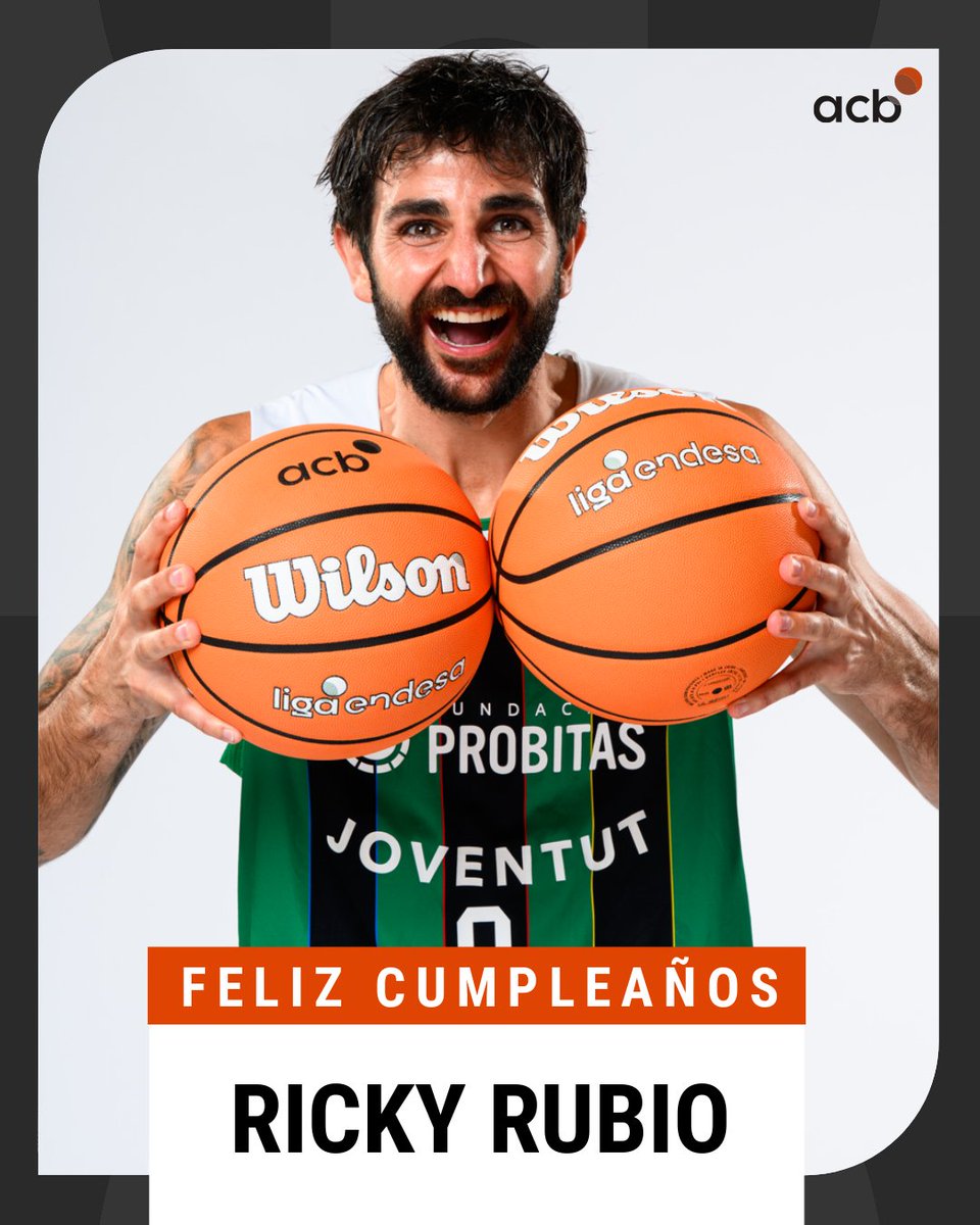 🎂🥳 ¡FELIZ CUMPLEAÑOS, <a href="/rickyrubio9/">Ricky Rubio</a>!

#LigaEndesa