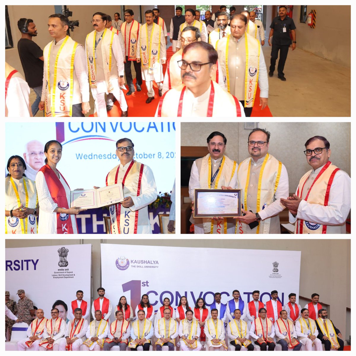 shiv_biotech's tweet photo. First Convocation of Kaushalya-The Skill University, Labour, Skill Development and Employment Development, Govt of Gujarat held recently. It was a pleasant moment to join as Dean &amp; Professor in distributing Degrees and Medals and meet bright students @KSUGOG https://t.co/a6ELBNkwBf