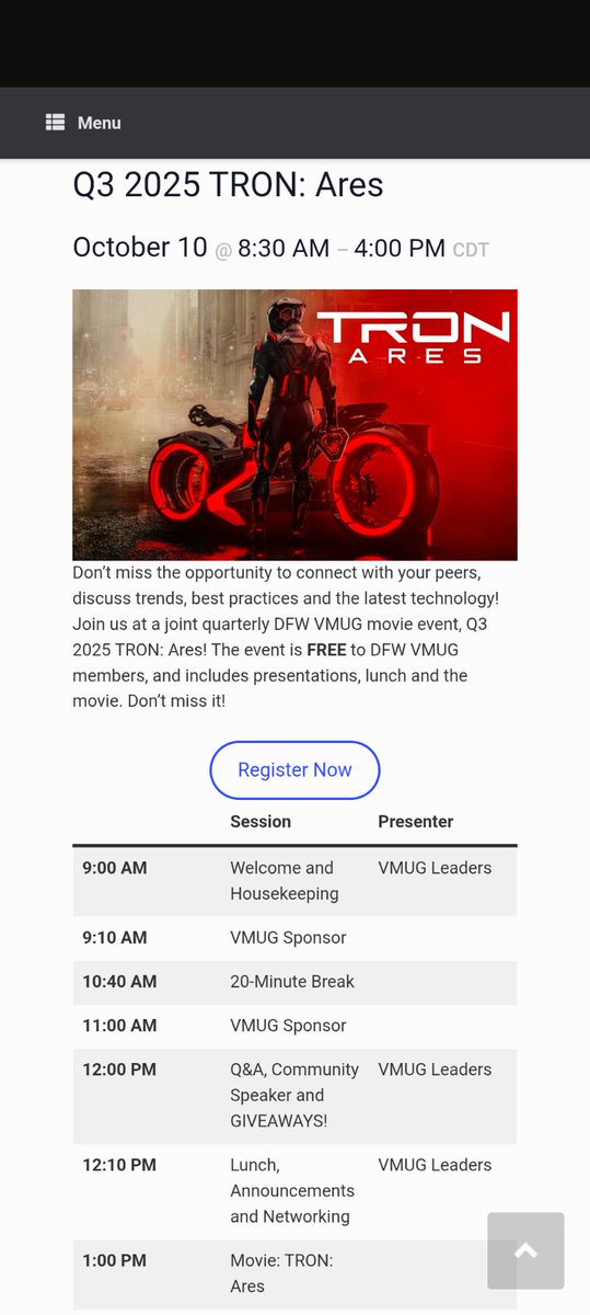 DFW VMUG tweet media