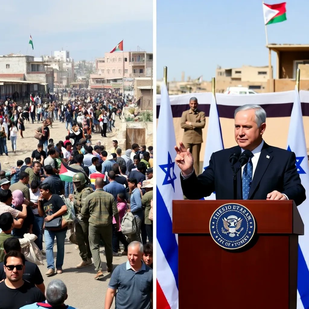 manndeee's tweet image. Palestinians start returning to northern Gaza after a ceasefire. Netanyahu expresses gratitude to Trump for the deal. Meanwhile, the US deploys 200 troops to monitor the Gaza ceasefire. #GlobalNews #GazaCeasefire #USIsraelRelations