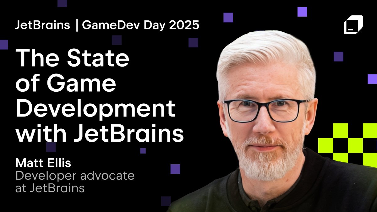 JetBrainsRider's tweet image. Thanks for joining us at #DotNetDaysOnline2025 – now it’s time to switch gears! 🎮
On October 21, at #GameDevDay2025, Matt Ellis (@citizenmatt) will present his “State of Game Development With JetBrains” talk.
Check out the agenda and register 👇
jb.gg/jb-gamedev-day…