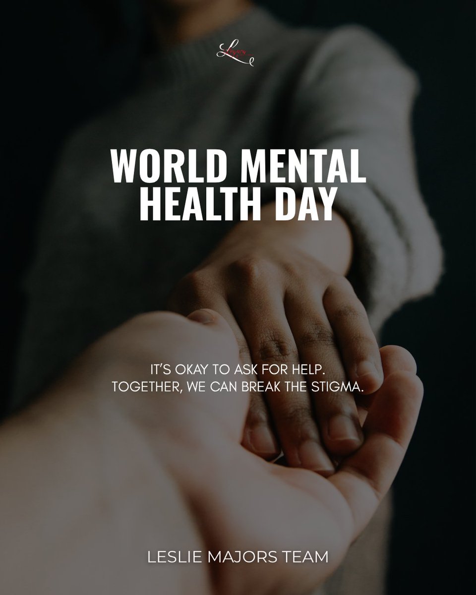 lesliemajors's tweet image. Let’s stand together, spread kindness, and break the stigma surrounding mental health. 💭✨

#WorldMentalHealthDay #BreakTheStigma #ItsOkayToAskForHelp #MentalHealthMatters #YouAreNotAlone