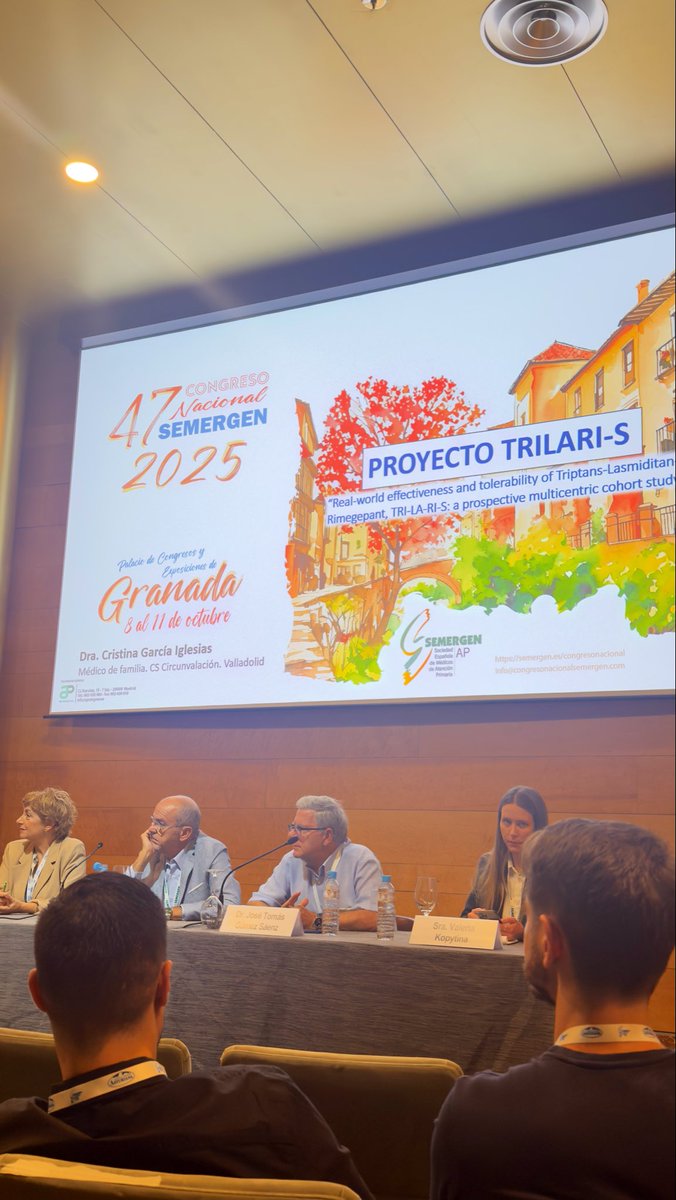 Camiherrmi's tweet photo. Mesa sobre Proyecto Trilari-5 con la Dra. Cristina Iglesias. Aportando mejora y futuro en los pacientes con patología migrañosa

#SEMERGEN25 https://t.co/FLmJI6Lwr3