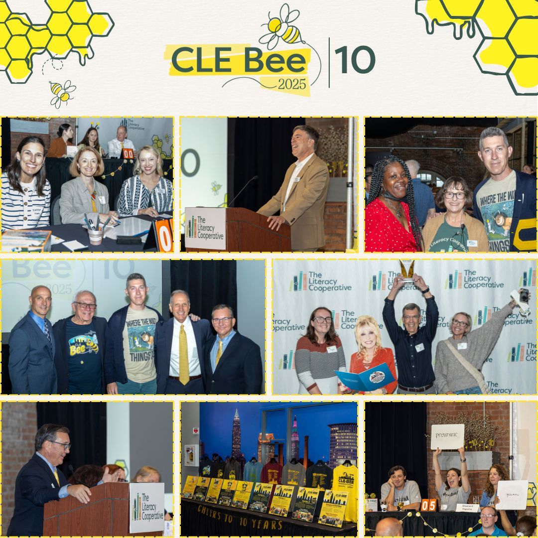 CLE Bee 10 was an electric night of competition and community. In case you missed out on the event, check out our full CLE Bee 10 Recap article with pics from the event: literacycooperative.org/cle-bee-10 

#literacycoop #clebee10 #clevelandnonprofit #communityfun